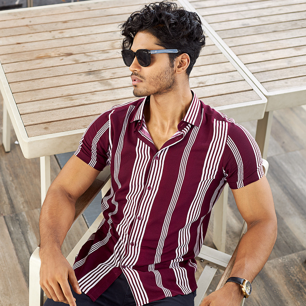 Urban Maroon Stripe Shirt