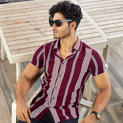 Urban Maroon Stripe Shirt