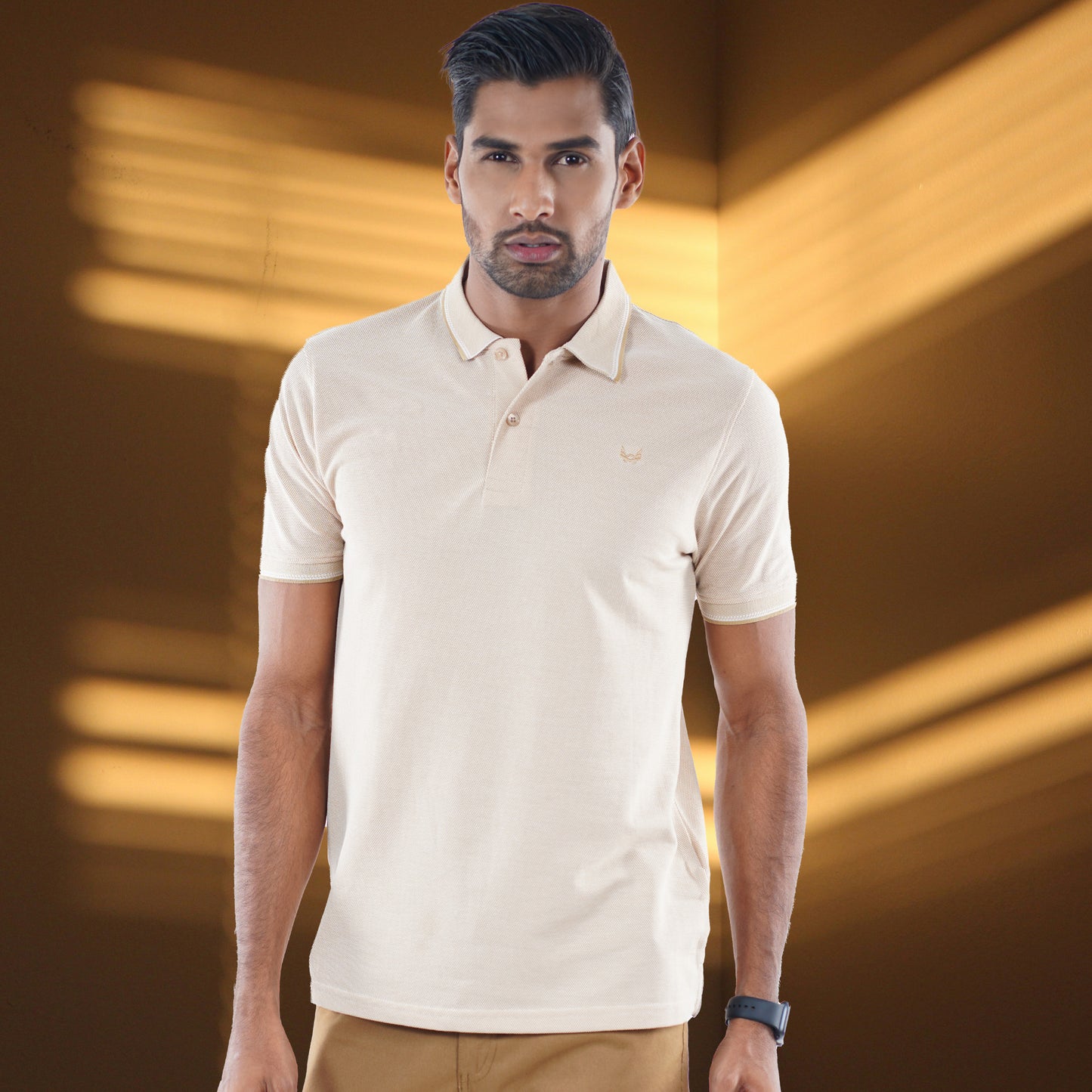 Cream stripe Polo