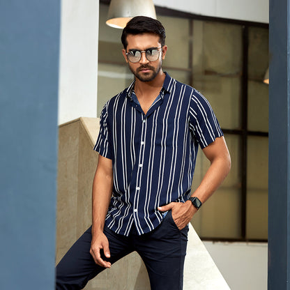 Urban Navy Blue stripe shirt