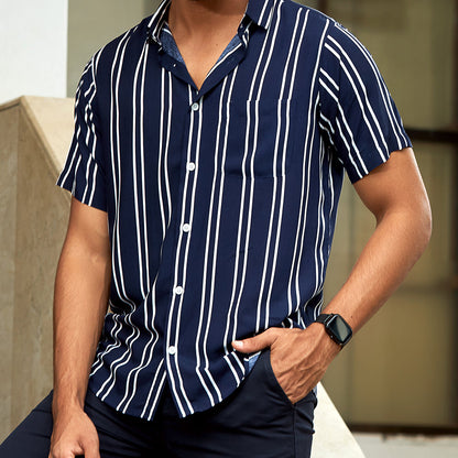 Urban Navy Blue stripe shirt