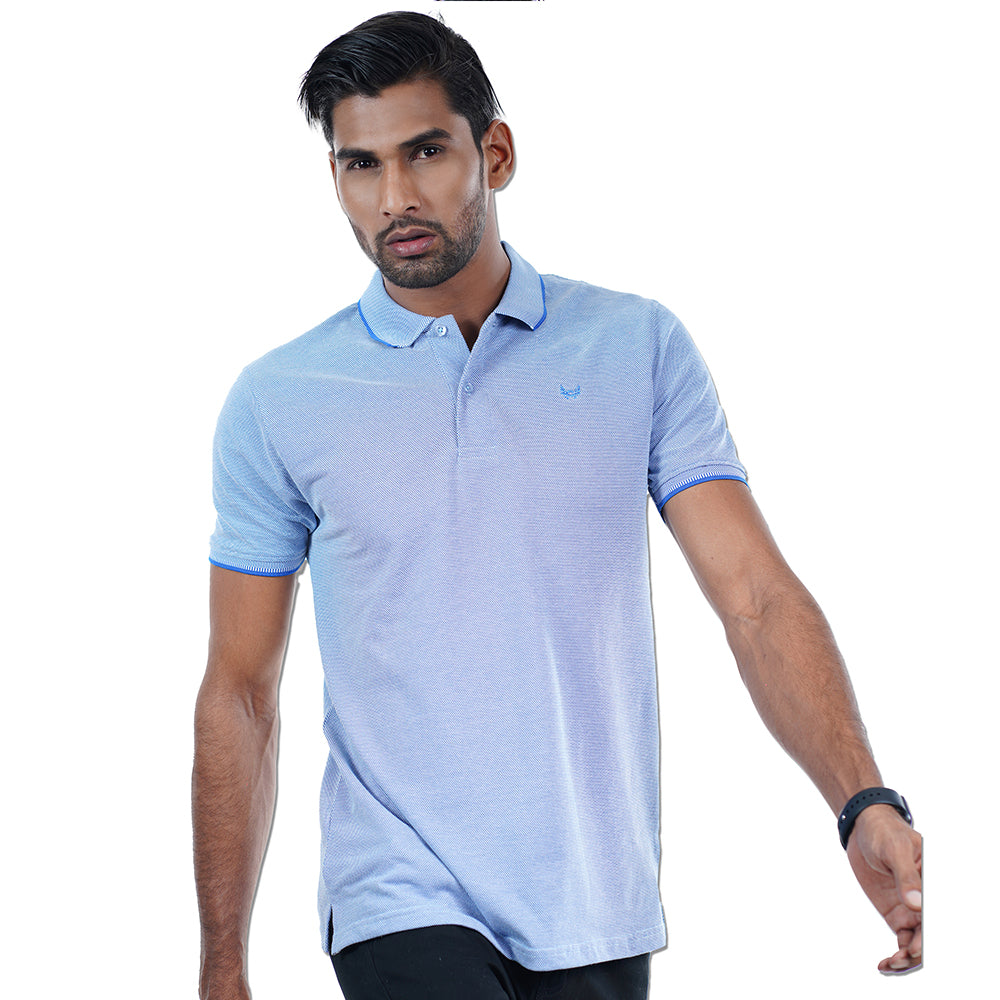 Blue  navy blue stripe Polo