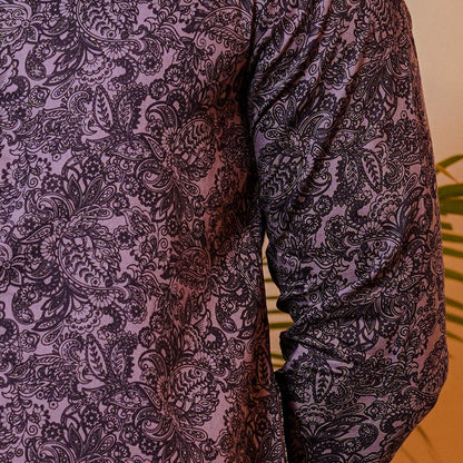 Premium Indian Grey Print Panjabi